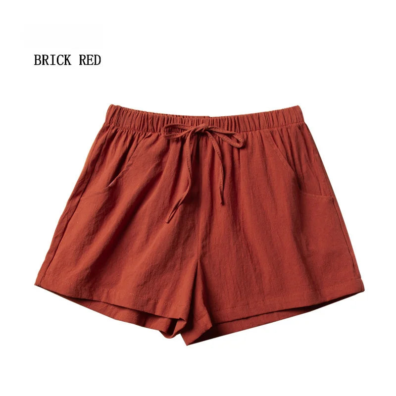 SMVP Casual Linen Shorts Women Gym Workout Shorts Short Pants High Waisted Black Ladies Short Femme Women Shorts Sport Femme