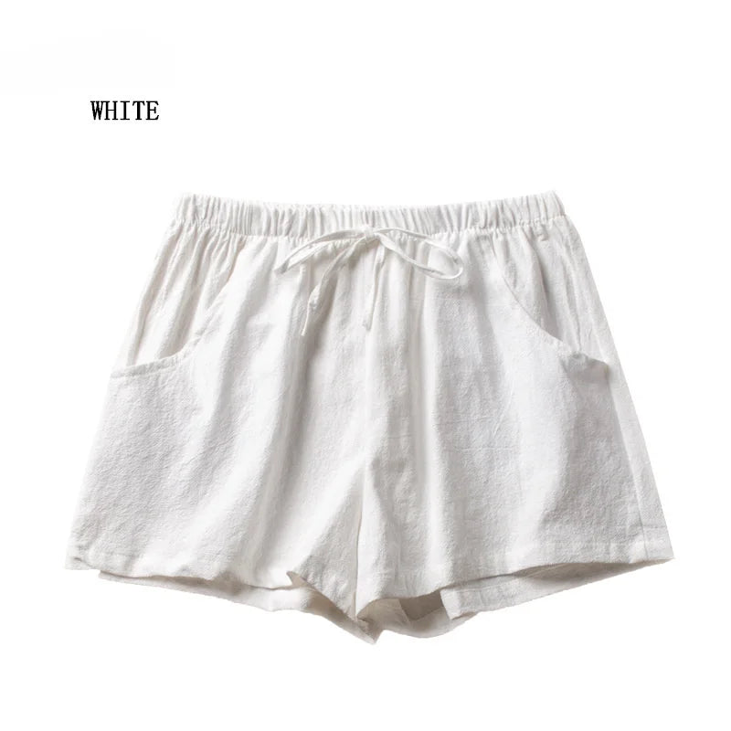 SMVP Casual Linen Shorts Women Gym Workout Shorts Short Pants High Waisted Black Ladies Short Femme Women Shorts Sport Femme