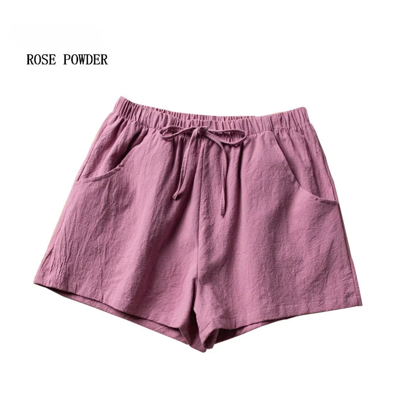 SMVP Casual Linen Shorts Women Gym Workout Shorts Short Pants High Waisted Black Ladies Short Femme Women Shorts Sport Femme