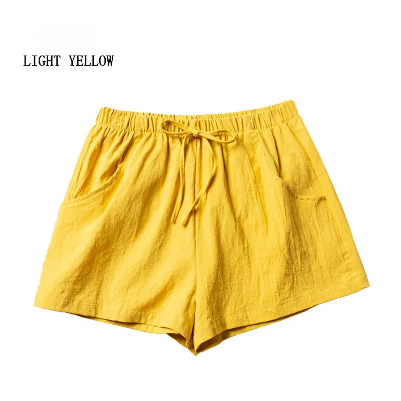 SMVP Casual Linen Shorts Women Gym Workout Shorts Short Pants High Waisted Black Ladies Short Femme Women Shorts Sport Femme