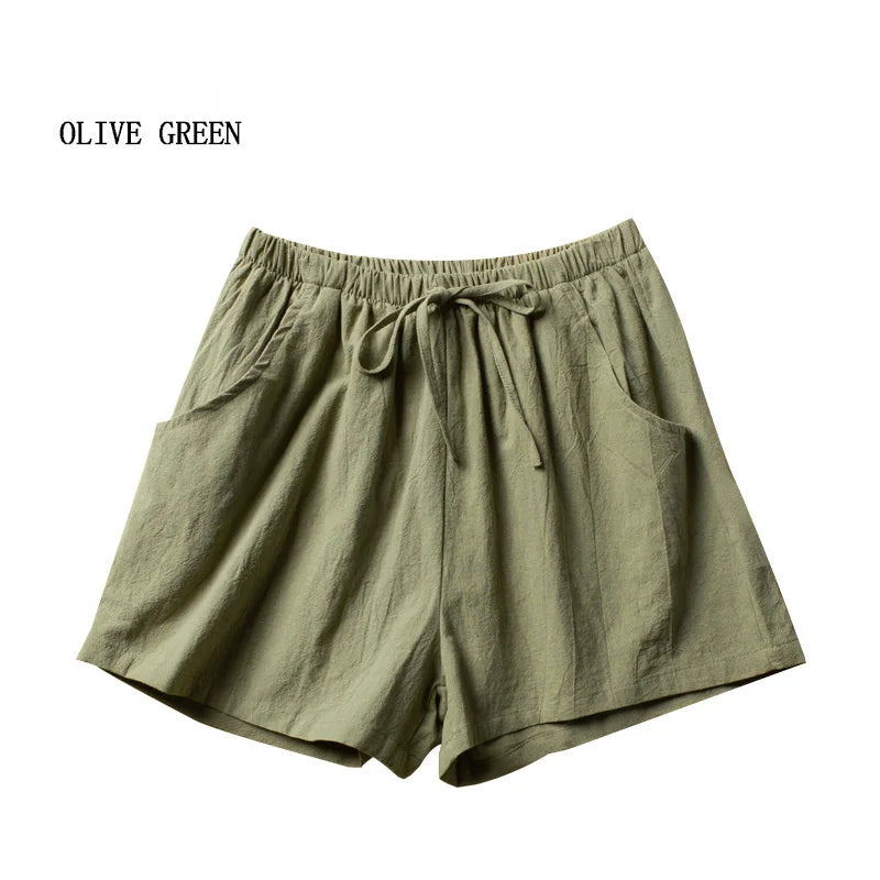 SMVP Casual Linen Shorts Women Gym Workout Shorts Short Pants High Waisted Black Ladies Short Femme Women Shorts Sport Femme