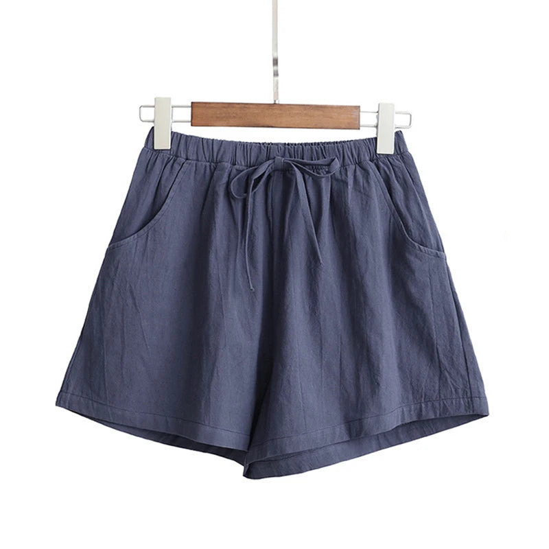 SMVP Casual Linen Shorts Women Gym Workout Shorts Short Pants High Waisted Black Ladies Short Femme Women Shorts Sport Femme